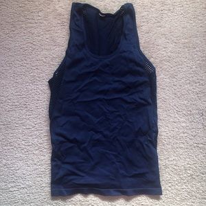 EUC navy blue fabletics mesh tank